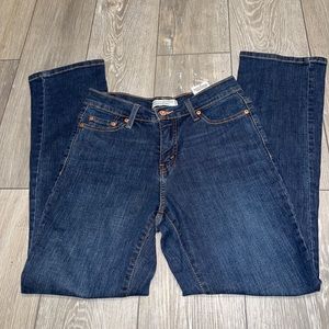 Levi's 512 Womens Jeans Size 8 Straight Perfectly Slimming Blue Denim Stretch